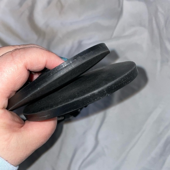 Coach Clarkson Leather Black White Snakeskin Print Thong Sandals size 9B - Picture 13 of 16